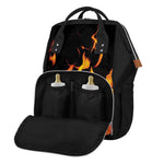 Fire Flame Burning Print Diaper Bag