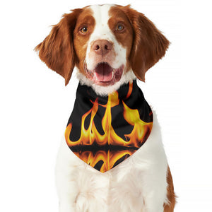 Fire Flame Burning Print Dog Bandana