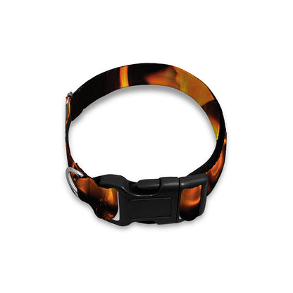 Fire Flame Burning Print Dog Collar