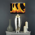 Fire Flame Burning Print Drum Lamp Shade