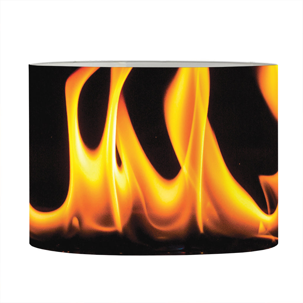 Fire Flame Burning Print Drum Lamp Shade