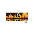 Fire Flame Burning Print Extended Mouse Pad