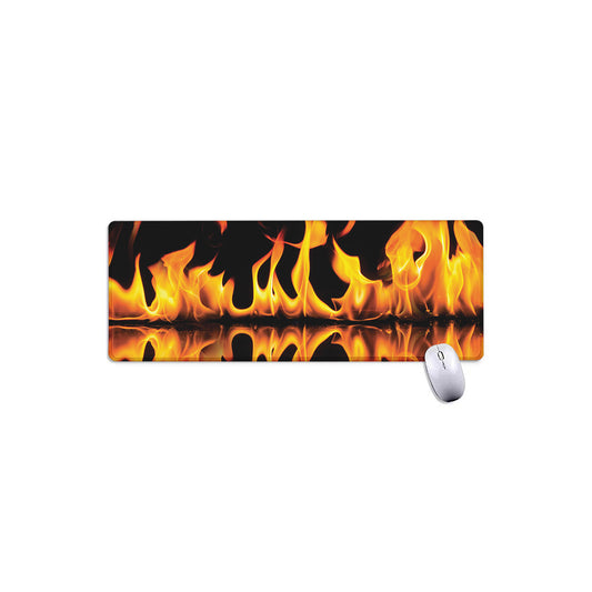 Fire Flame Burning Print Extended Mouse Pad