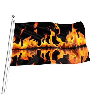 Fire Flame Burning Print Flag