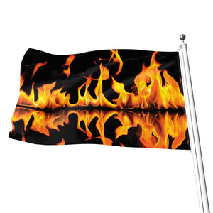 Fire Flame Burning Print Flag