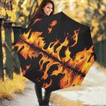 Fire Flame Burning Print Foldable Umbrella