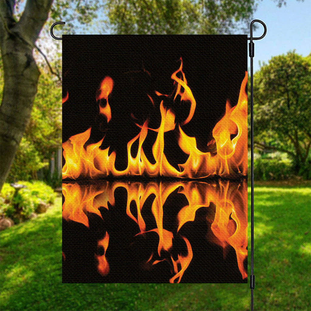 Fire Flame Burning Print Garden Flag