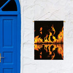 Fire Flame Burning Print Garden Flag