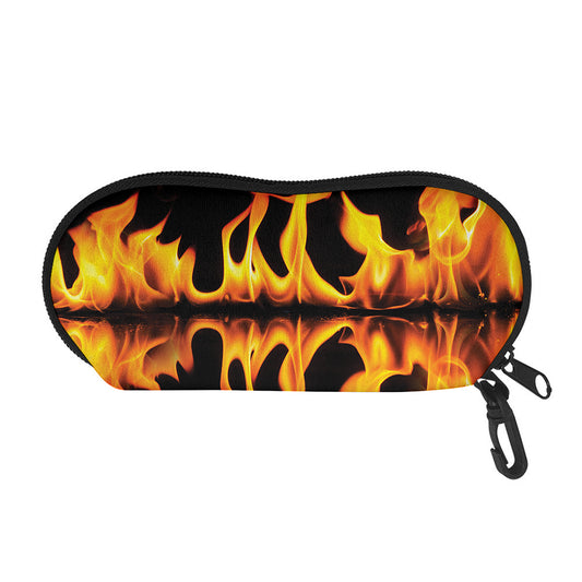 Fire Flame Burning Print Glasses Case