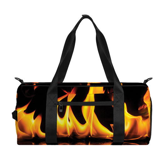 Fire Flame Burning Print Gym Bag