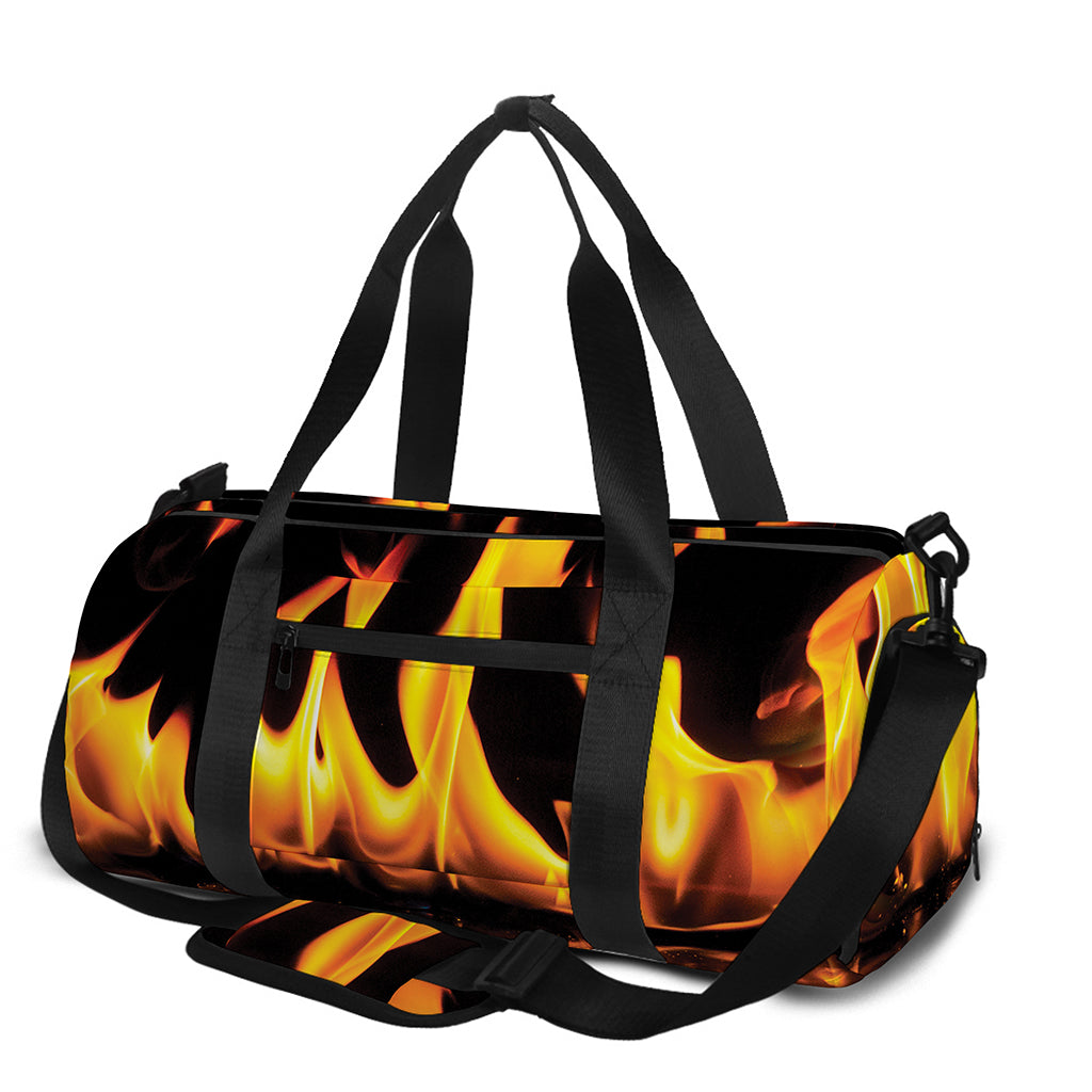 Fire Flame Burning Print Gym Bag