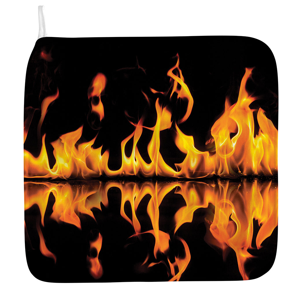 Fire Flame Burning Print Hand Towel