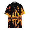 Fire Flame Burning Print Hawaiian Shirt