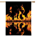 Fire Flame Burning Print House Flag