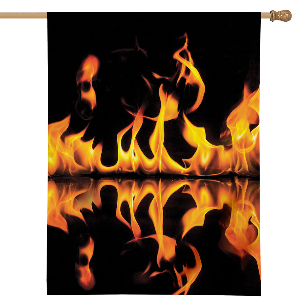 Fire Flame Burning Print House Flag