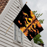 Fire Flame Burning Print House Flag