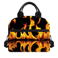 Fire Flame Burning Print Insulated Lunch Bag
