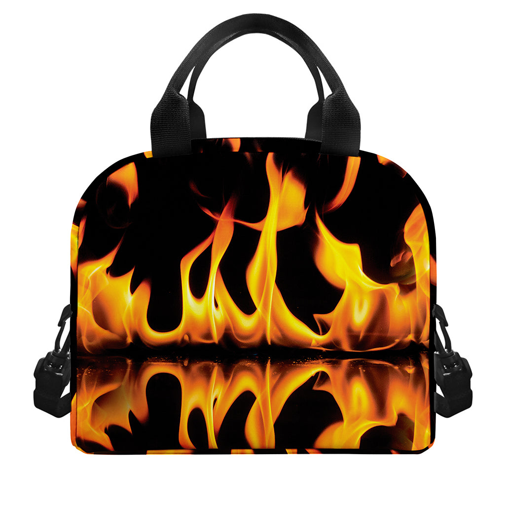 Fire Flame Burning Print Insulated Lunch Bag