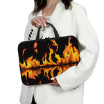 Fire Flame Burning Print Laptop Sleeve With Handle