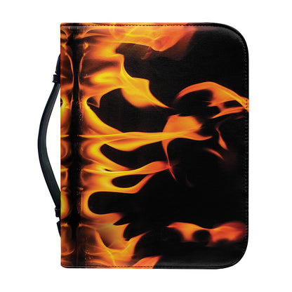 Fire Flame Burning Print Leather Bible Cover