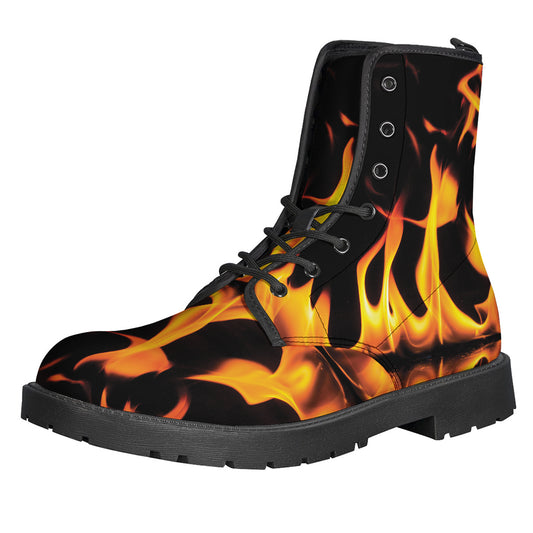 Fire Flame Burning Print Backpack