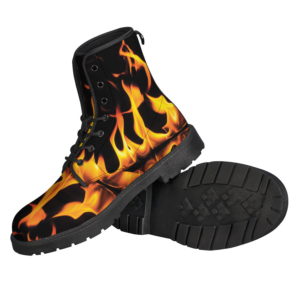 Fire Flame Burning Print Backpack