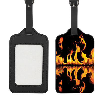 Fire Flame Burning Print Luggage Tag
