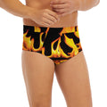 Fire Flame Burning Print Men's Briefs