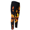 Fire Flame Burning Print Men's Compression Pants