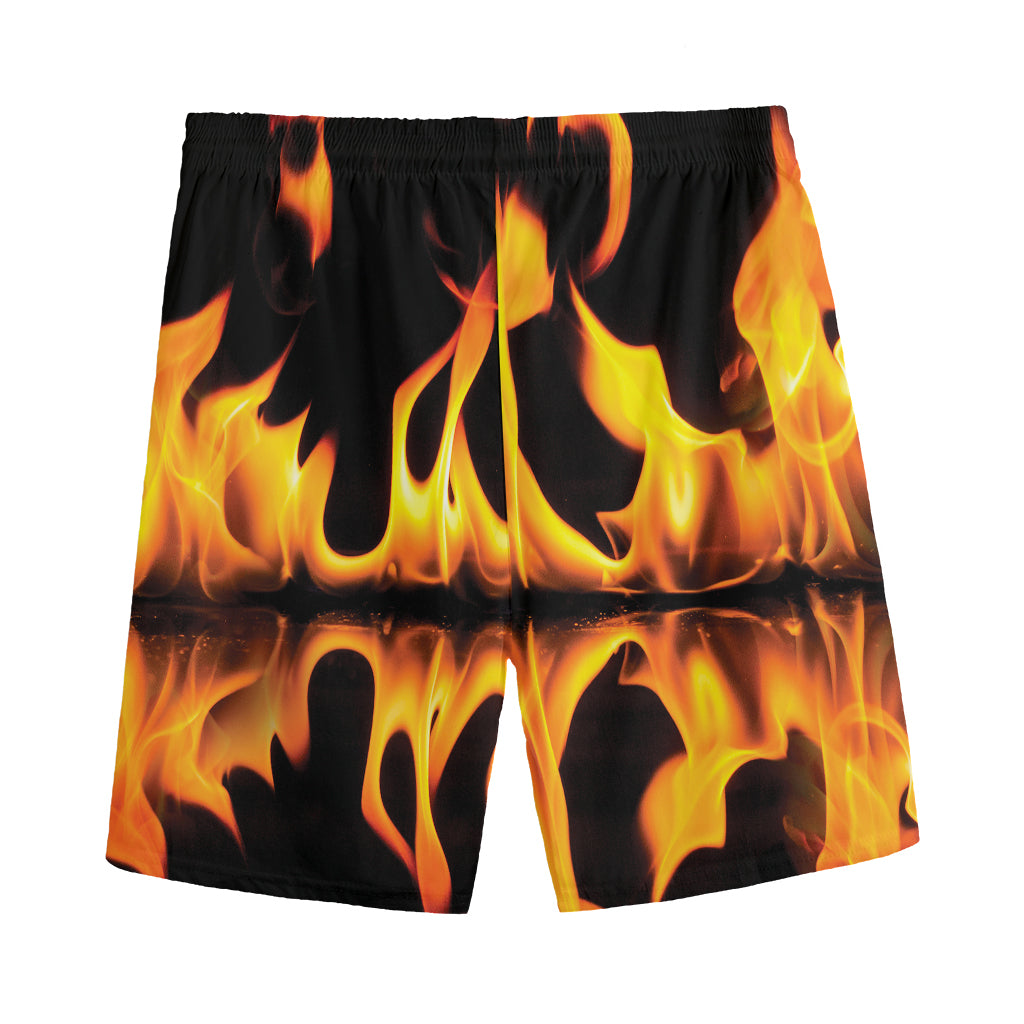 Fire Flame Burning Print Men's Sports Shorts