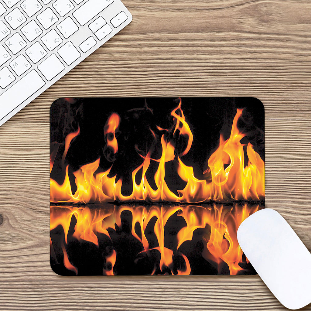 Fire Flame Burning Print Mouse Pad