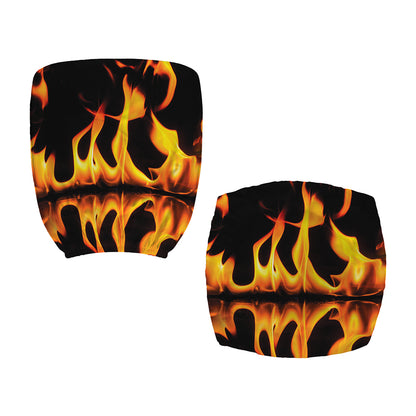 Fire Flame Burning Print Office Chair Cover