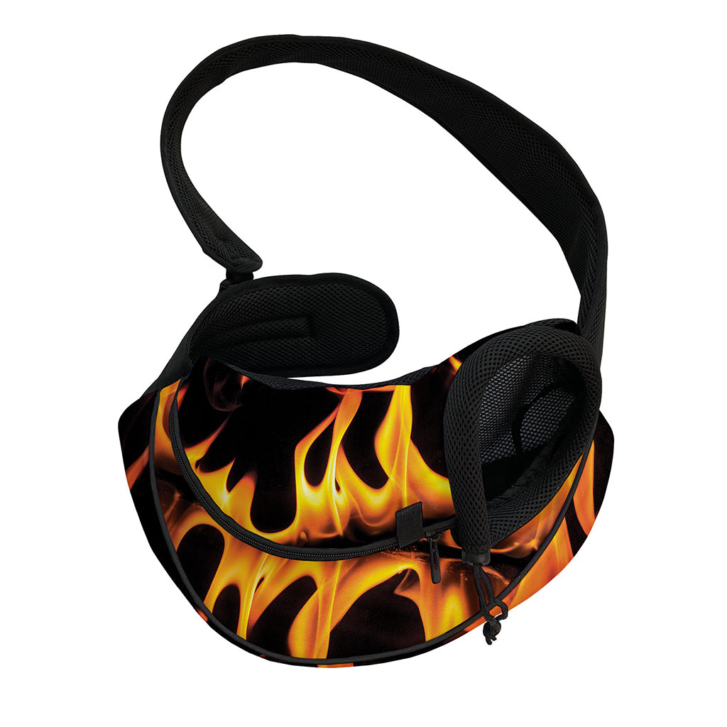 Fire Flame Burning Print Pet Sling Carrier