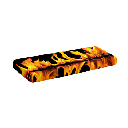 Fire Flame Burning Print Piano Keyboard Cover