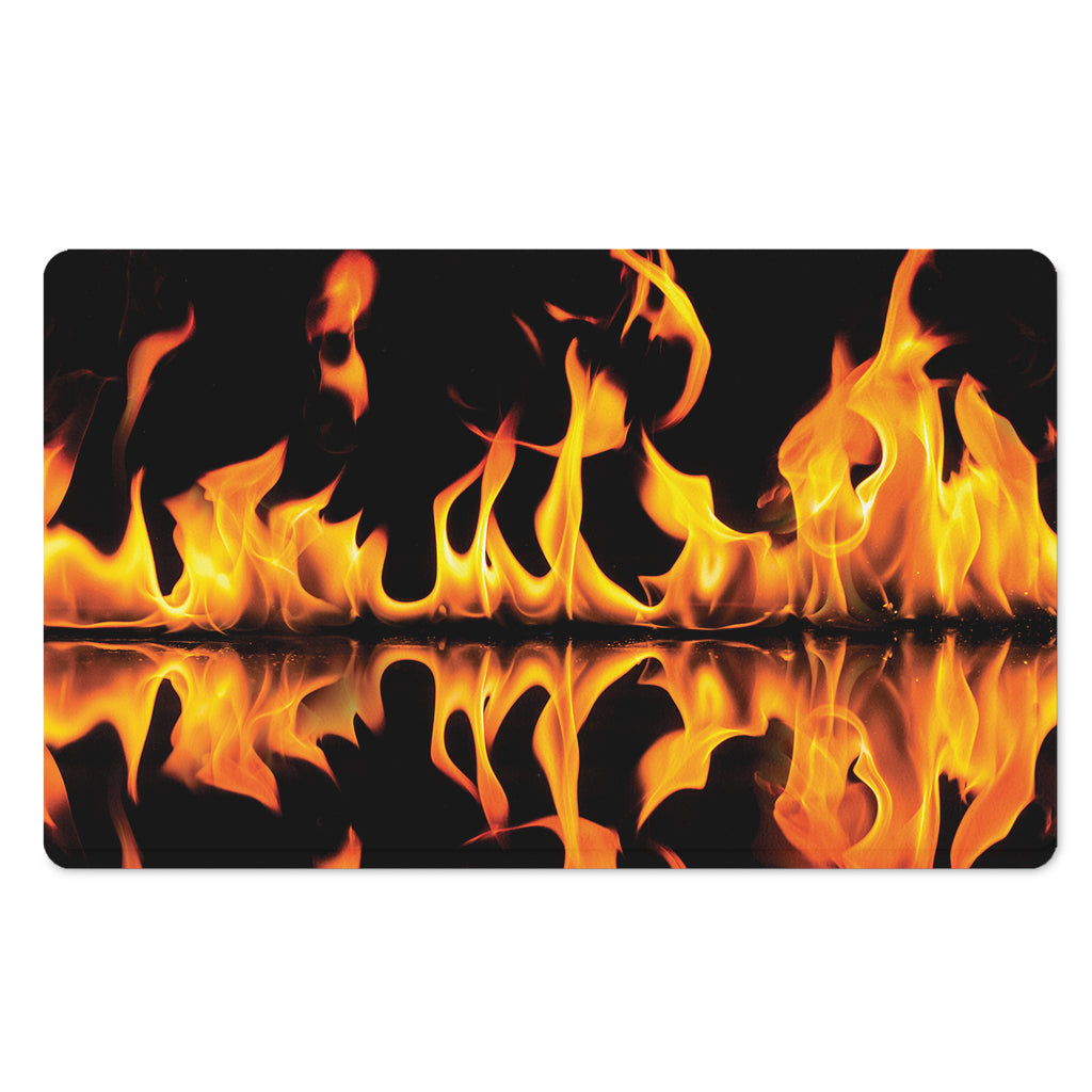 Fire Flame Burning Print Polyester Doormat