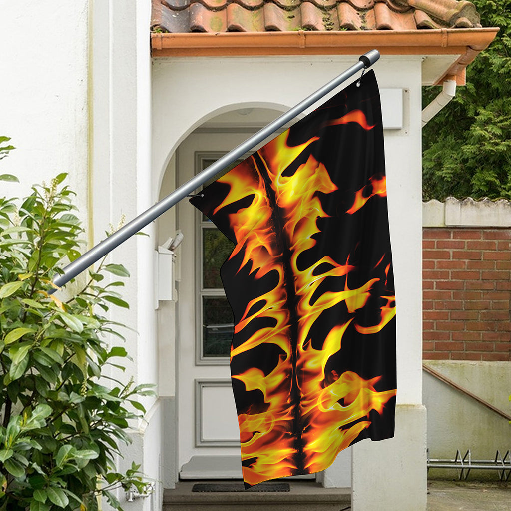 Fire Flame Burning Print Polyester Flag