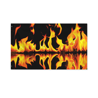 Fire Flame Burning Print Polyester Flag