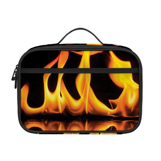 Fire Flame Burning Print Portable Lunch Bag