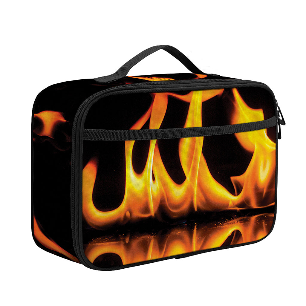 Fire Flame Burning Print Portable Lunch Bag