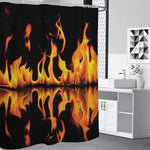 Fire Flame Burning Print Premium Shower Curtain