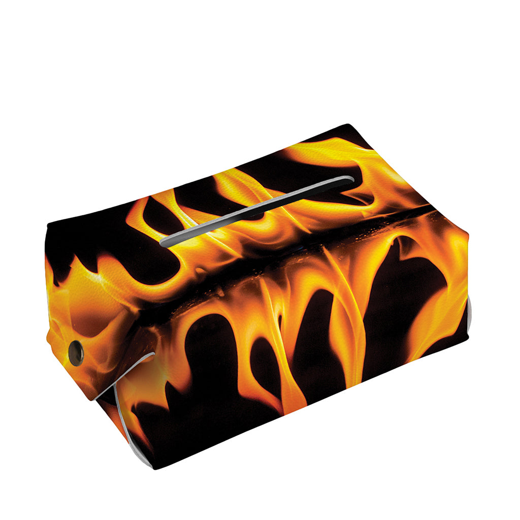 Fire Flame Burning Print Rectangle Tissue Box Cover