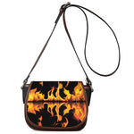 Fire Flame Burning Print Saddle Bag