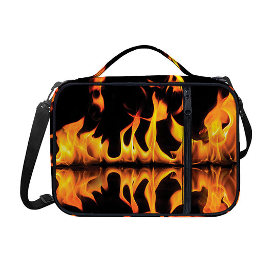 Fire Flame Burning Print Shoulder Strap Bible Bag