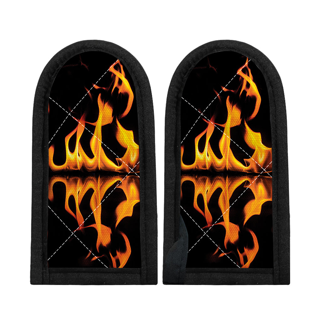 Fire Flame Burning Print Skillet Handle Cover