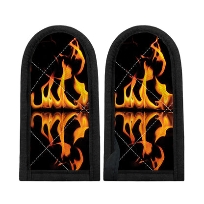 Fire Flame Burning Print Skillet Handle Cover