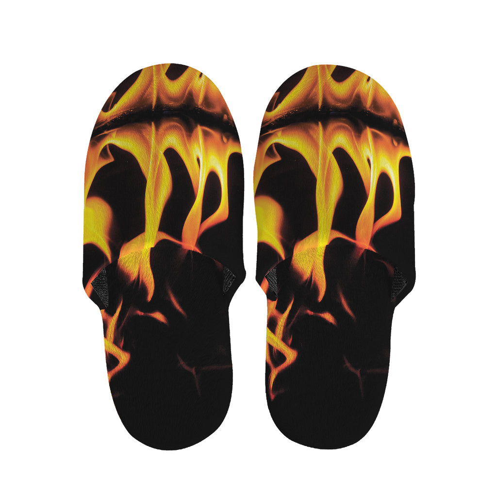 Fire Flame Burning Print Slippers