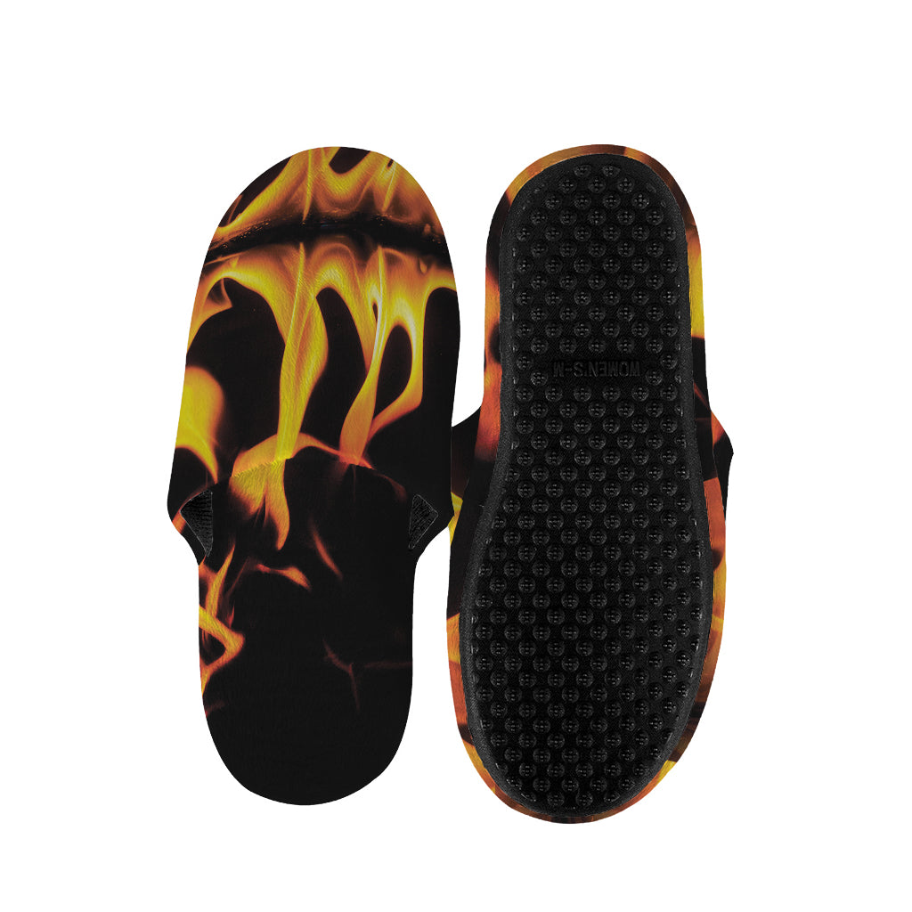 Fire Flame Burning Print Slippers