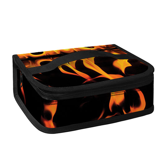 Fire Flame Burning Print Small Lunch Bag