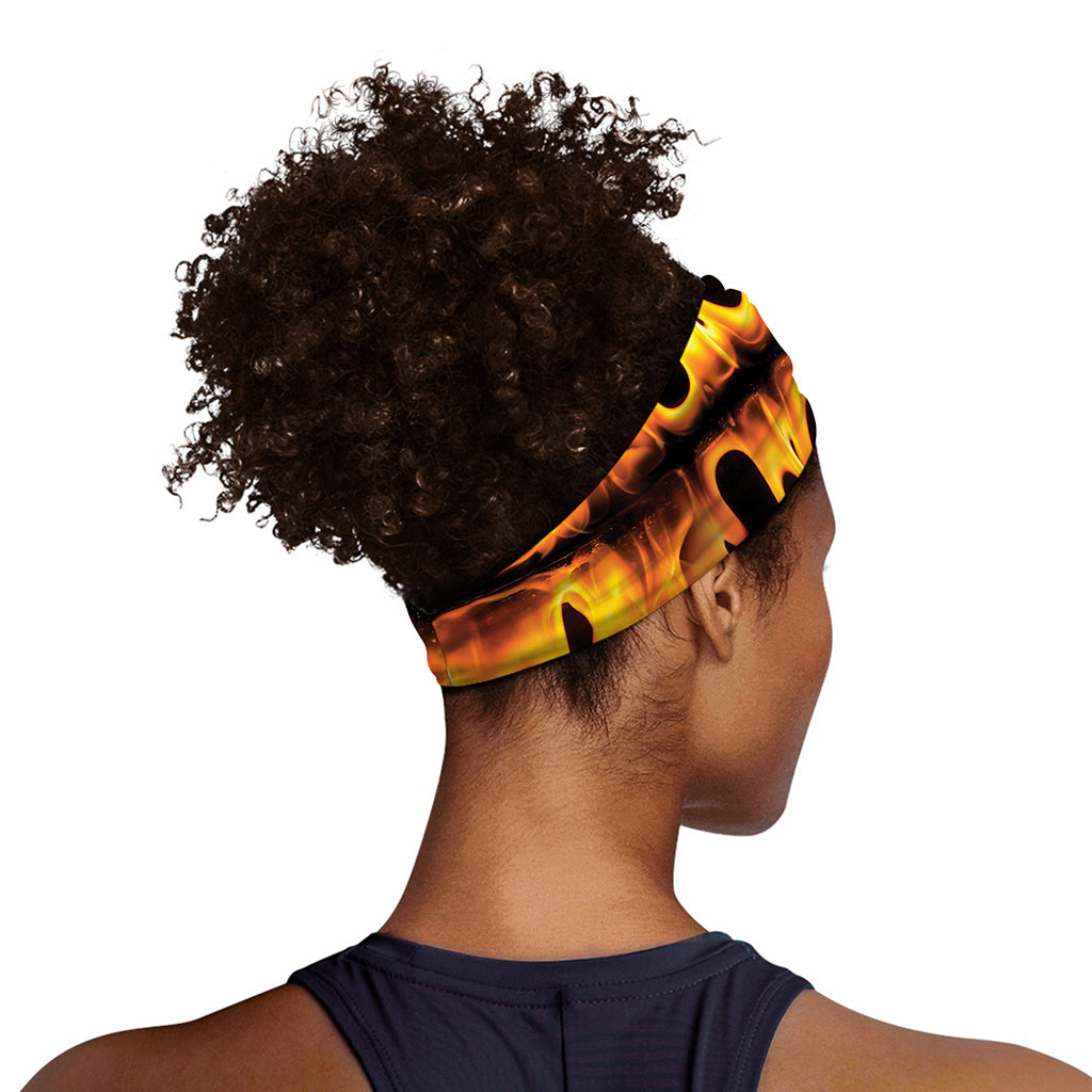 Fire Flame Burning Print Sports Headband