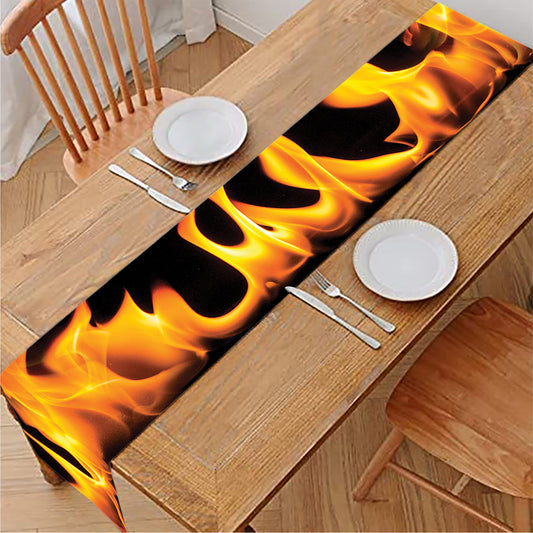 Fire Flame Burning Print Table Runner